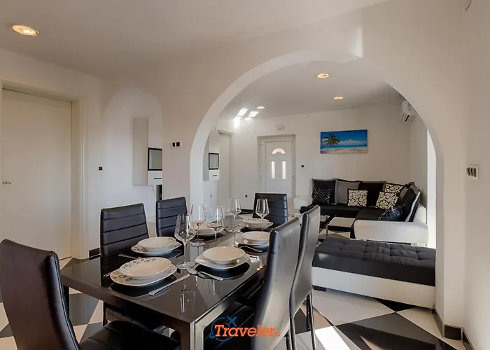 With Pool, Large Garden And Beautiful Sea View By Traveler Tourist Agency Krk - Id 2210 Villa *
