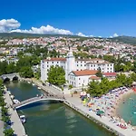 With Pool, Large Garden And Beautiful Sea View By Traveler Tourist Agency Krk - Id 2210 * Crikvenica