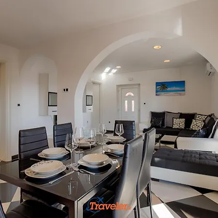 With Pool, Large Garden And Beautiful Sea View By Traveler Tourist Agency Krk - Id 2210 Villa *