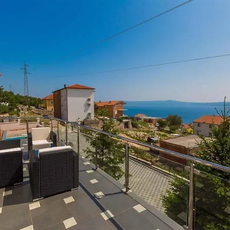 With Pool, Large Garden And Beautiful Sea View By Traveler Tourist Agency Krk - Id 2210 Villa
