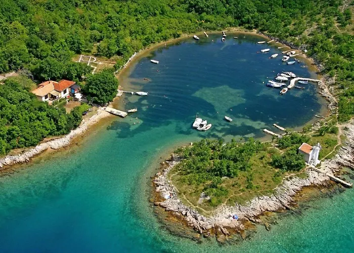 Vila With Pool, Large Garden And Beautiful Sea View By Traveler Tourist Agency Krk - Id 2210 *