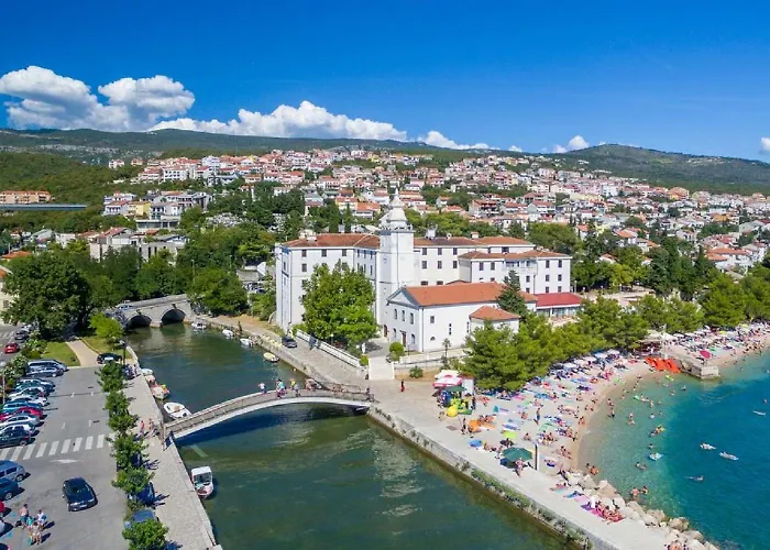 With Pool, Large Garden And Beautiful Sea View By Traveler Tourist Agency Krk - Id 2210 * Crikvenica
