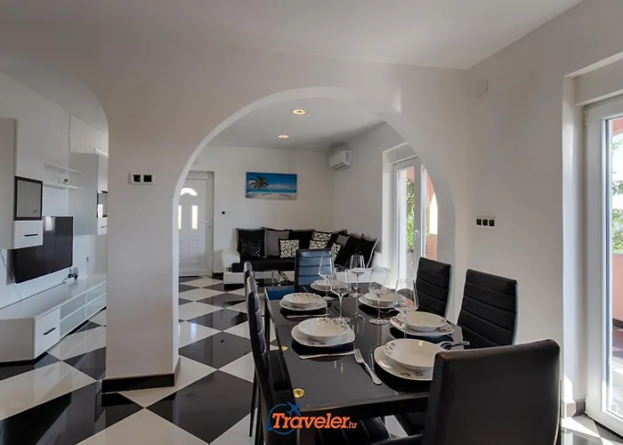 With Pool, Large Garden And Beautiful Sea View By Traveler Tourist Agency Krk - Id 2210 * Crikvenica