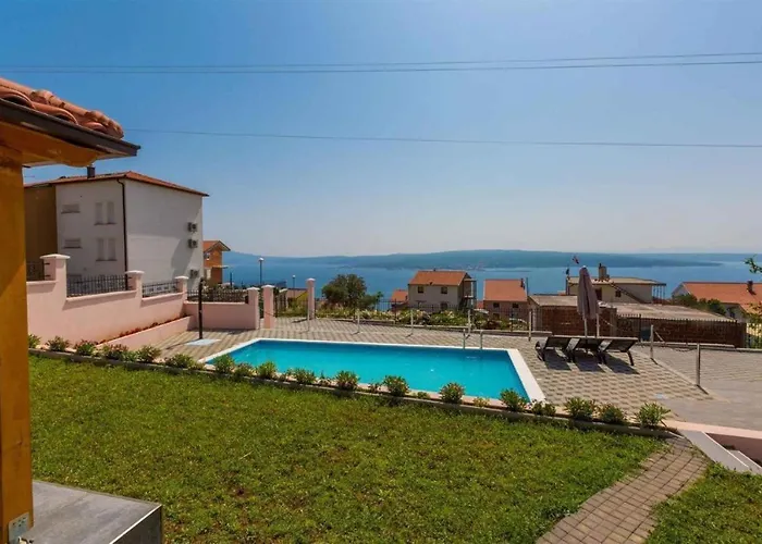 Vila With Pool, Large Garden And Beautiful Sea View By Traveler Tourist Agency Krk - Id 2210 Crikvenica